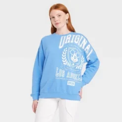Women's Disney Original Mickey Graphic Sweatshirt - Blue -Disney Clothing Store GUEST 142ef198 bb2b 4349 8a7b dfef72eeabc0
