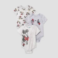 Baby Boys' Disney Mickey Mouse & Friends Minnie 3pk Bodysuit And One Piece Clothing Set - Heathered Gray -Disney Clothing Store GUEST 1d24f603 200d 4daf b4db 6664edf7fa42