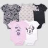 Baby Girls' 5pk Disney Minnie Mouse Short Sleeve Bodysuits - Gray/Pink/White -Disney Clothing Store GUEST 2236e391 4cec 44b1 aa1c 84e69b560f1a