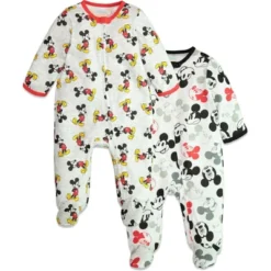 Disney Mickey Mouse Baby 2 Pack Zip Up Sleep N' Play Coveralls Newborn To Infant -Disney Clothing Store GUEST 22dc51b7 38ca 406c b564 415f99936556