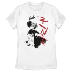 Disney Women's Cruella No Rules Fashion Sketch T-Shirt -Disney Clothing Store GUEST 259cad0a ca41 401d 898b b2a15755e686