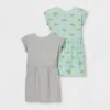 Disney Toddler Girls' 2pc Star Wars Baby Yoda Knit Short Sleeve Dress - Heather Gray -Disney Clothing Store GUEST 3e6d59b0 becd 467d b86a b64cd0113e23