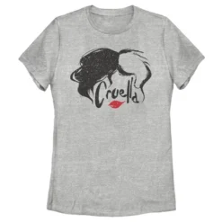 Disney Women's Cruella Red Lips Logo T-Shirt -Disney Clothing Store GUEST 42d1f8bc 9d51 45a4 9c8f f882b21c0a87