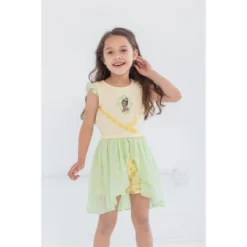 Disney Princess Moana Frozen Rapunzel Jasmine Belle Girls Romper And Skirt Toddler