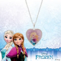 Disney Womens Frozen II Silver Plated Frozen Necklace With Embracing Elsa And Anna Heart Pendant Jewelry -Disney Clothing Store GUEST 4ef2390c 2835 40f8 be00 7eaa2ae4d965