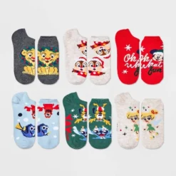 Women's Disney 100th Anniversary Surprise Crackers 6pk Low Cut Socks - Assorted Colors 4-10
