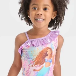 Toddler Girls' Disney Ariel One Piece Swimsuit - Purple