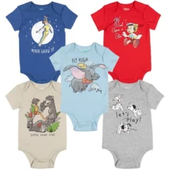 Disney Disney Classics Baloo Peter Pan Pinocchio Baby 5 Pack Bodysuits Newborn To Infant -Disney Clothing Store GUEST 596895e3 6b3c 43f0 ad33 36ca10e6632d