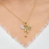 Disney Princess Little Mermaid Ariel Yellow Gold Plated 3D Cubic Zirconia Charm Necklace, 18" -Disney Clothing Store GUEST 5d566d9a 2218 4428 ba09 10c195c259ab