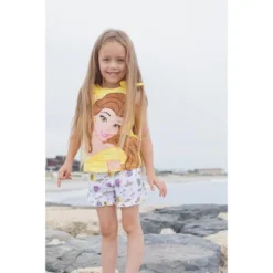 Disney Princess Princess Moana Rapunzel Jasmine Belle Baby Girls Tank Top And French Terry Shorts Infant