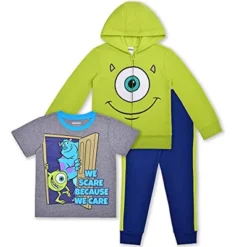 Disney Boy's Monster's Inc 3 Pack Coordinates, Graphic Printed Zip Up Hoodie, T-Shirt, And Joggers Set For Toddler -Disney Clothing Store GUEST 68810788 5607 45bf b725 5e4ddb09be44