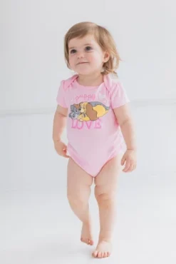 Disney Classics 101 Dalmatians Bambi Dumbo 5 Pack Short Sleeve Bodysuits