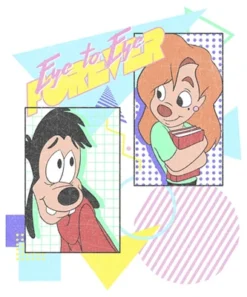 Disney Men's A Goofy Movie Max And Roxanne Eye To Eye Forever T-Shirt