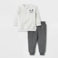 Disney Baby Boys' 2pc Mickey Mouse Fleece Pullover And Jogger Set - Heather Cream -Disney Clothing Store GUEST 777aad24 bf21 49b7 9203 2e5b325aceb6