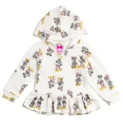 Disney Mickey Mouse Minnie Mouse Baby Girls Pullover Hoodie And Pants Outfit Set Newborn To Infant