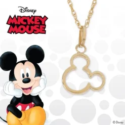 Disney Womens Mickey Mouse 14k Yellow Gold Cutout Pendant Necklace, 18" -Disney Clothing Store GUEST 7e79bc0b 17af 455e b949 3bfaf94a5df4