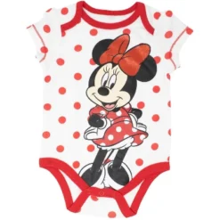 Disney Minnie Mouse Mickey Donald Duck Baby Girls 5 Pack Bodysuits Newborn To Infant -Disney Clothing Store GUEST 848209b1 5b74 48c9 9e56 a0d04636af2a