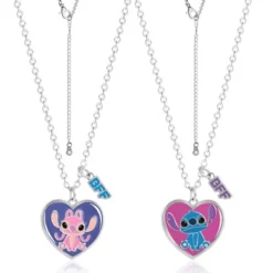 Disney Stitch Girls BFF Necklace With Angel And Stitch Charm - Best Friends Gift Necklaces, Set Of 2 -Disney Clothing Store GUEST 915bc130 1ad3 4481 b9a1 01620799fb19
