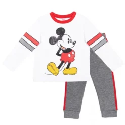 Disney Mickey Mouse Baby Boys Long Sleeve T-Shirt Fleece Pant Set White/Gray -Disney Clothing Store GUEST 9c6442a2 6e42 45f1 aab9 46f6ab2135b6