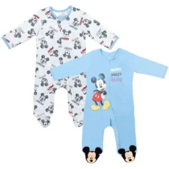 Disney Mickey Mouse Footed Baby 2 Pack Zip Up Sleep N' Play Coveralls Newborn To Infant -Disney Clothing Store GUEST a1f43546 7936 4879 816b d407f9549054