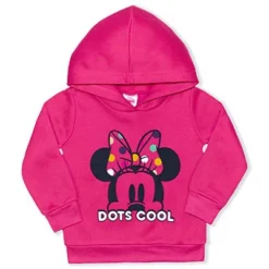 Disney Girl's 2-Pack Minnie Mouse Hooded Graphic Sweatshirt And Patterned Legging Pant Set For Toddler