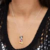 Disney Mickey Mouse Women Silver-Plated Enamel Classic Mickey Mouse Pose Pendant Necklace, 18'' -Disney Clothing Store GUEST afa16a57 4c91 490e b690 10d55dcb41da