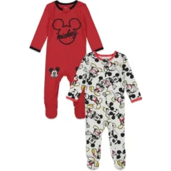 Disney Mickey Mouse Baby 2 Pack Zip Up Sleep N' Play Coveralls Newborn To Infant -Disney Clothing Store GUEST b6347632 88af 44dd 93e2 7aae33c338bf