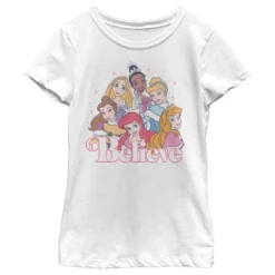 Girl's Disney Princess Believe Sparkle Collage T-Shirt -Disney Clothing Store GUEST bca710eb ae21 43a9 9438 79baece9e7bf