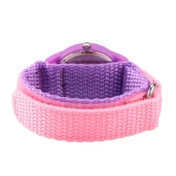 Girls' Disney Minnie Mouse Purple Plastic Time Teacher Watch - Pink