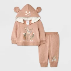 Baby Girls' 2pc Disney Bambi Top And Bottom Set - Light Brown -Disney Clothing Store GUEST d1fea80d 7fd2 49b3 b4ea 5d584aa38127