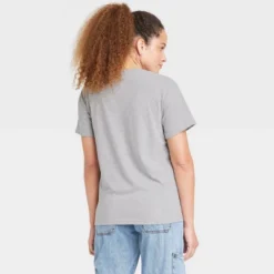 Women's Disney Princess Outline Short Sleeve Graphic T-Shirt - Gray
