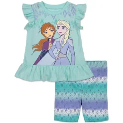 Disney Frozen Princess Anna Elsa Baby Girls T-Shirt And Shorts Outfit Set - Infant -Disney Clothing Store GUEST eb704427 cb35 4cc7 bc93 13cb721b58ec